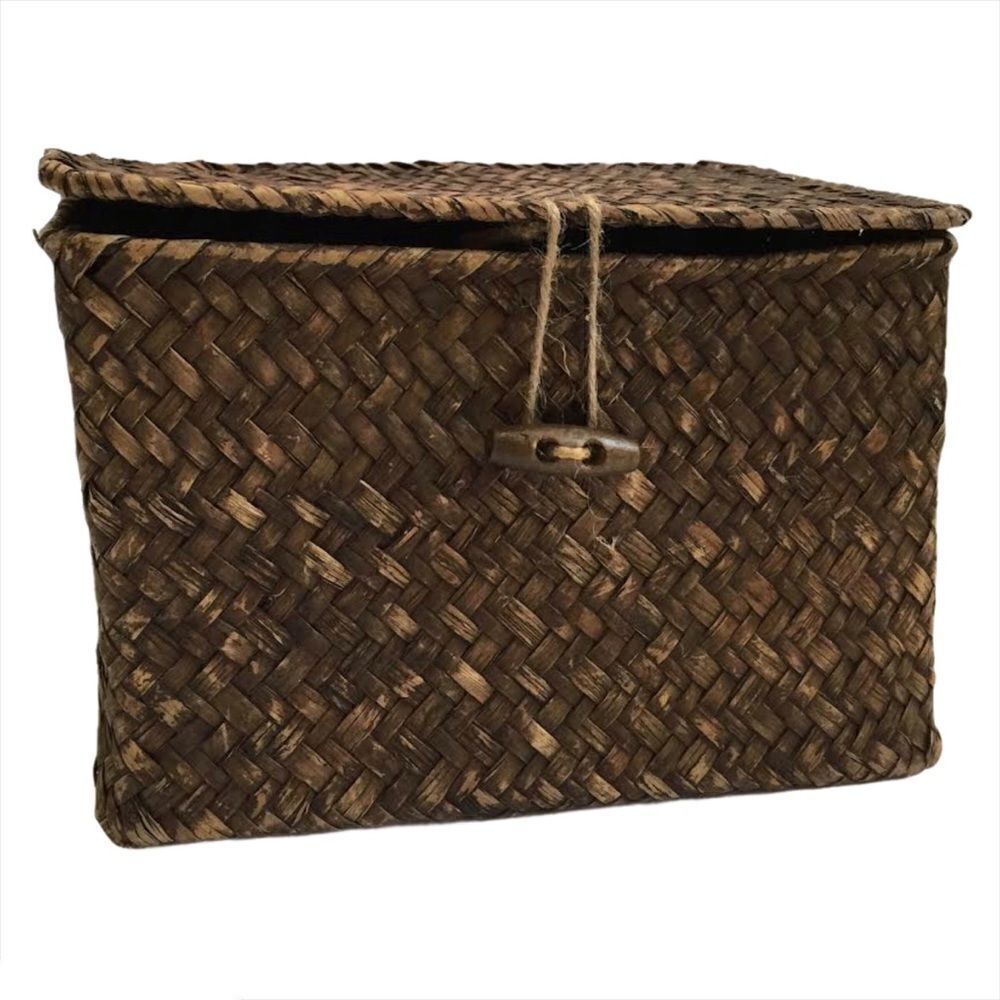 Boho Brown Rattan Box